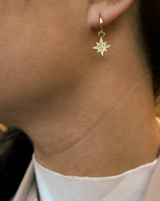 kolczyki ze stali szlachetnej na modelce