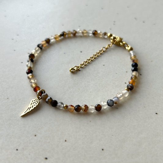 bransoletka na zapięciu z agatu